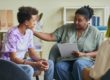 a counsellor in drug and alcohol treatment teaches teens about the negative side effects of marijuana abuse