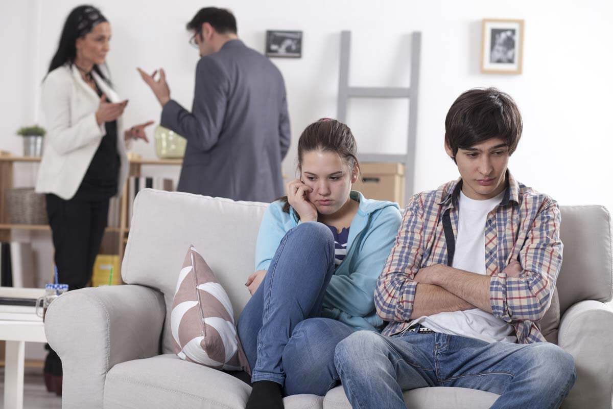 parents fight as surly teens suffer effects of comparing children