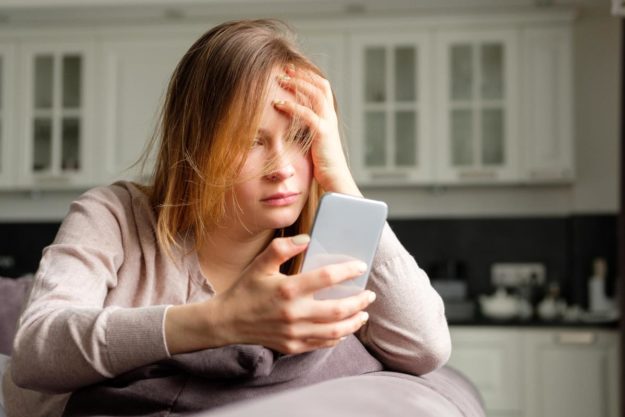 a girl researches technology addiction in teens