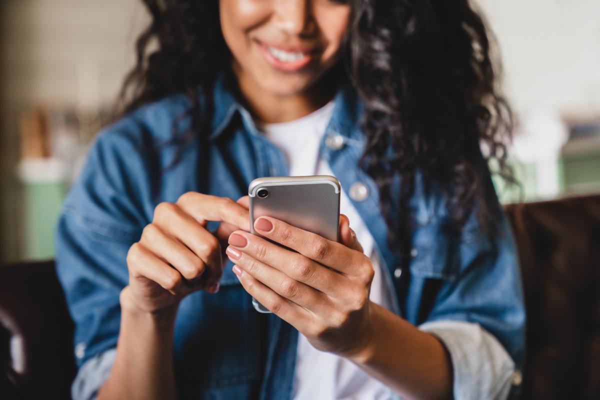 a young woman is unaware of all she is missing out on in life due to her electronic addiction