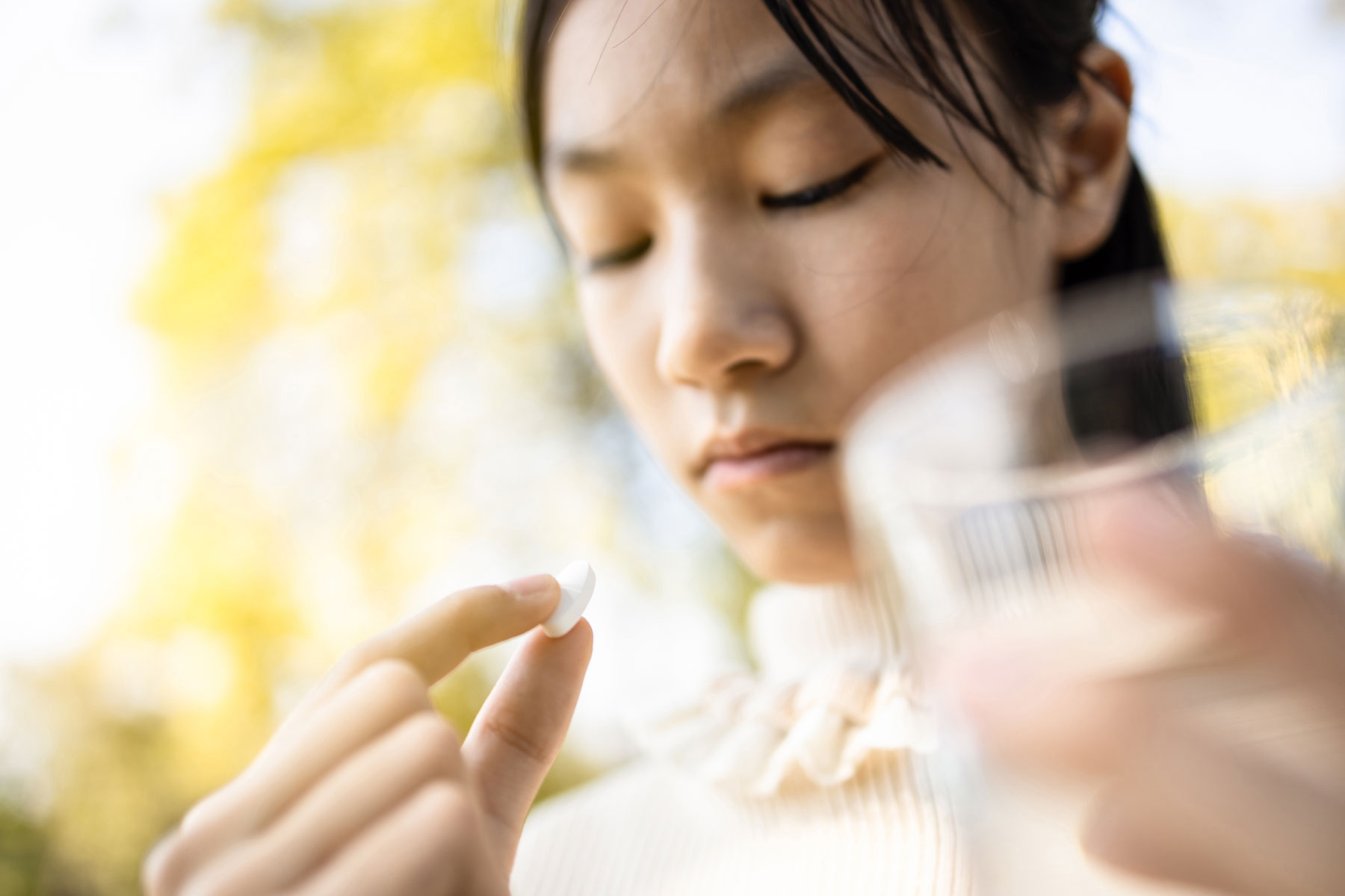 a teen takes her safe and effective antidepressant